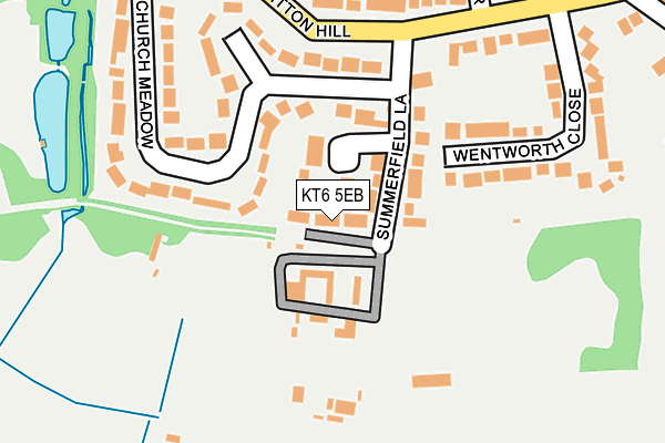 KT6 5EB map - OS OpenMap – Local (Ordnance Survey)