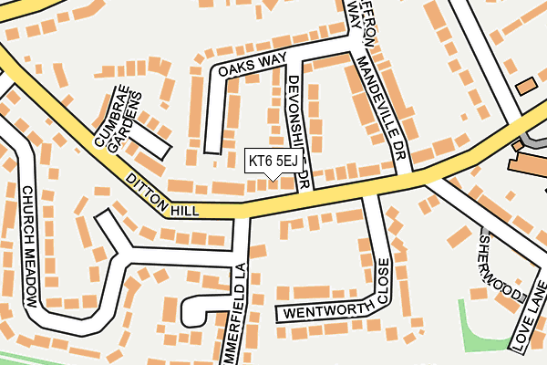 KT6 5EJ map - OS OpenMap – Local (Ordnance Survey)