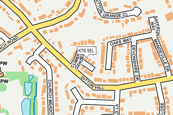 KT6 5EL map - OS OpenMap – Local (Ordnance Survey)
