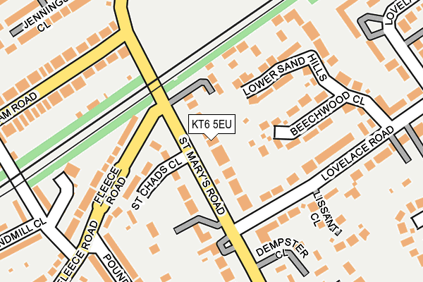 KT6 5EU map - OS OpenMap – Local (Ordnance Survey)