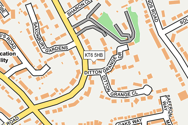KT6 5HB map - OS OpenMap – Local (Ordnance Survey)