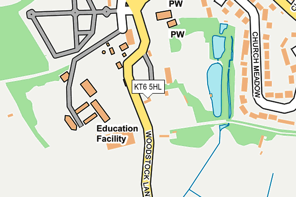 KT6 5HL map - OS OpenMap – Local (Ordnance Survey)