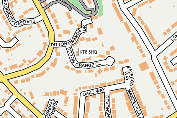 KT6 5HQ map - OS OpenMap – Local (Ordnance Survey)