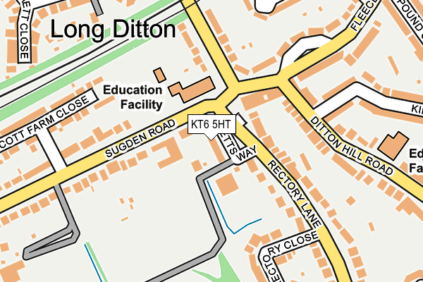 KT6 5HT map - OS OpenMap – Local (Ordnance Survey)