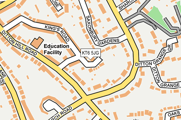 KT6 5JG map - OS OpenMap – Local (Ordnance Survey)