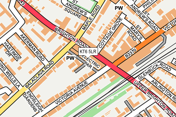 KT6 5LR map - OS OpenMap – Local (Ordnance Survey)