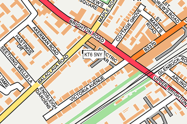 KT6 5NY map - OS OpenMap – Local (Ordnance Survey)
