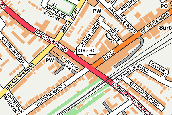 KT6 5PQ map - OS OpenMap – Local (Ordnance Survey)