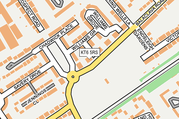KT6 5RS map - OS OpenMap – Local (Ordnance Survey)