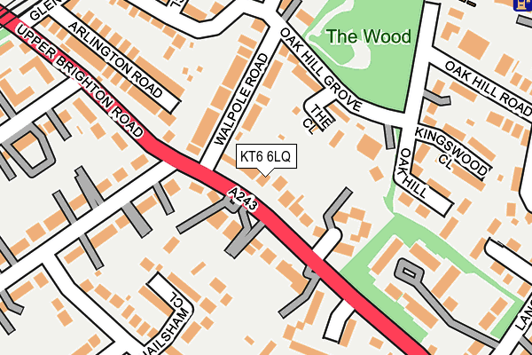 KT6 6LQ map - OS OpenMap – Local (Ordnance Survey)