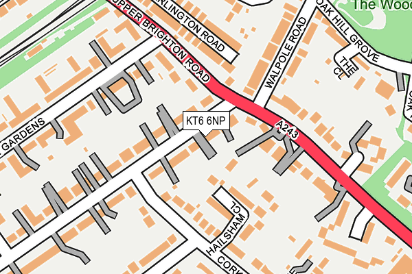 KT6 6NP map - OS OpenMap – Local (Ordnance Survey)