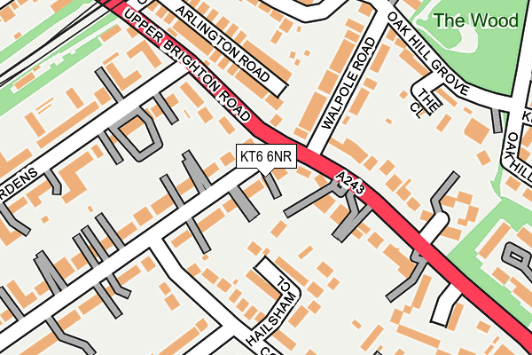 KT6 6NR map - OS OpenMap – Local (Ordnance Survey)