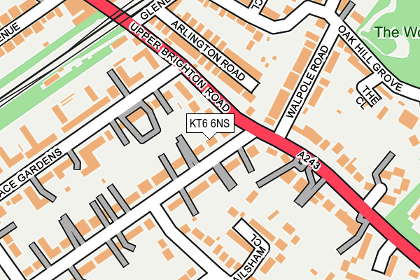KT6 6NS map - OS OpenMap – Local (Ordnance Survey)