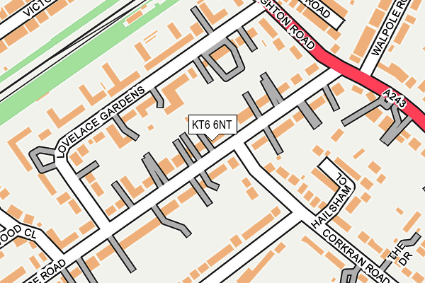 KT6 6NT map - OS OpenMap – Local (Ordnance Survey)