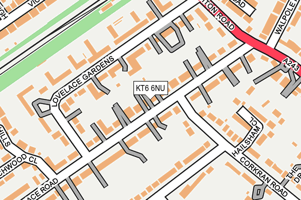 KT6 6NU map - OS OpenMap – Local (Ordnance Survey)