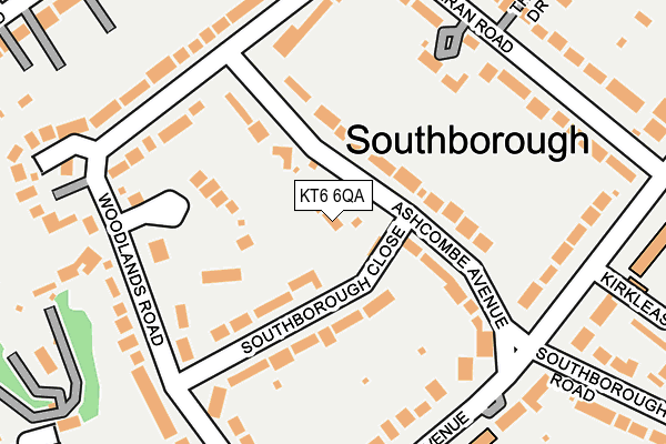 KT6 6QA map - OS OpenMap – Local (Ordnance Survey)