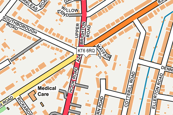 KT6 6RQ map - OS OpenMap – Local (Ordnance Survey)