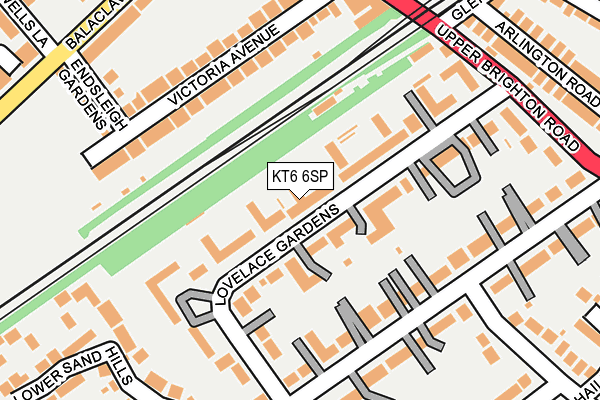KT6 6SP map - OS OpenMap – Local (Ordnance Survey)
