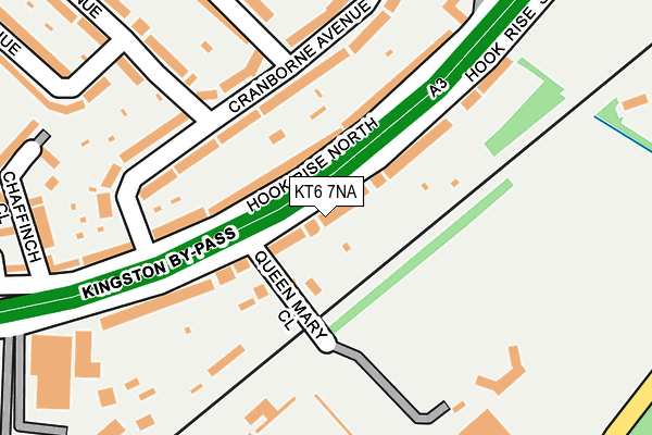 KT6 7NA map - OS OpenMap – Local (Ordnance Survey)