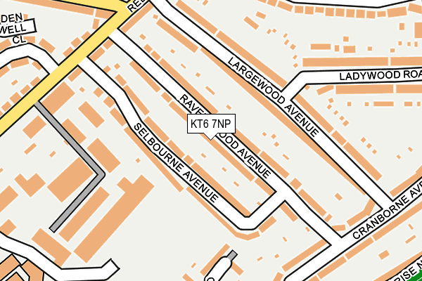 KT6 7NP map - OS OpenMap – Local (Ordnance Survey)