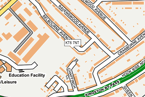 KT6 7NT map - OS OpenMap – Local (Ordnance Survey)