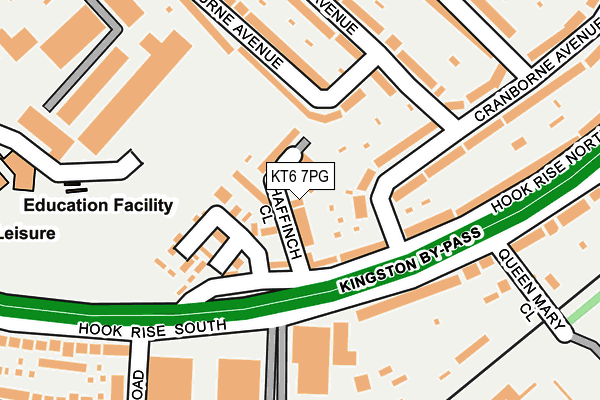 KT6 7PG map - OS OpenMap – Local (Ordnance Survey)