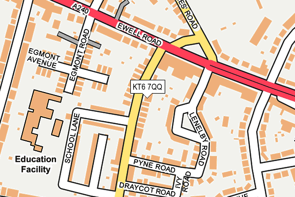 KT6 7QQ map - OS OpenMap – Local (Ordnance Survey)