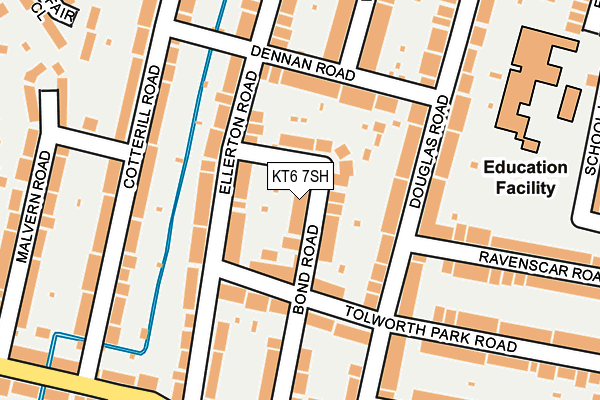 KT6 7SH map - OS OpenMap – Local (Ordnance Survey)