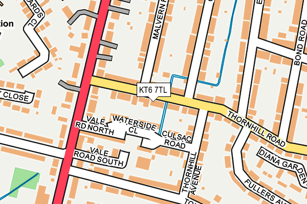 KT6 7TL map - OS OpenMap – Local (Ordnance Survey)