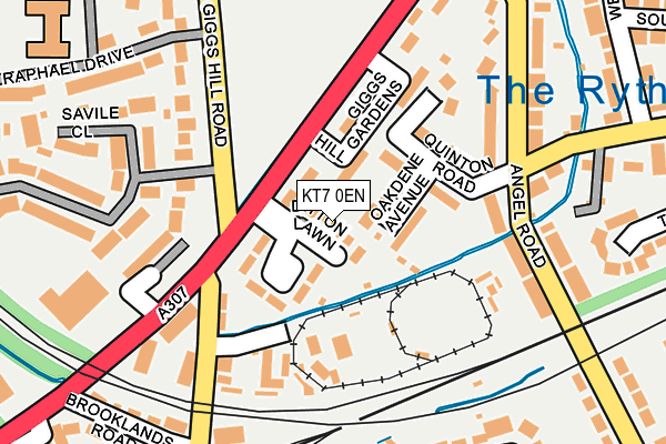 KT7 0EN map - OS OpenMap – Local (Ordnance Survey)