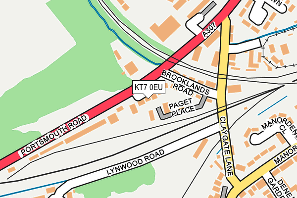 KT7 0EU map - OS OpenMap – Local (Ordnance Survey)