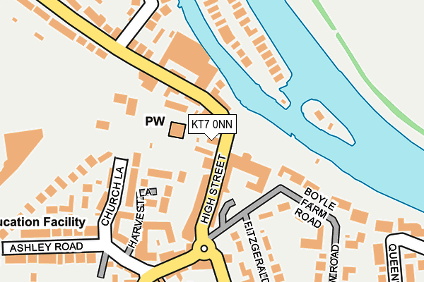 KT7 0NN map - OS OpenMap – Local (Ordnance Survey)
