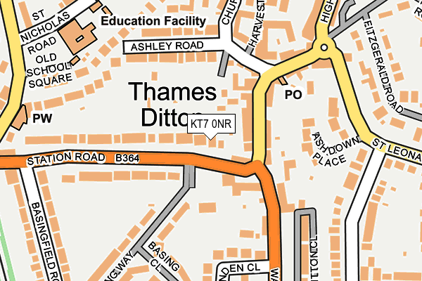 Map of THAMES DITTON FARMERS MARKET LIMITED at local scale