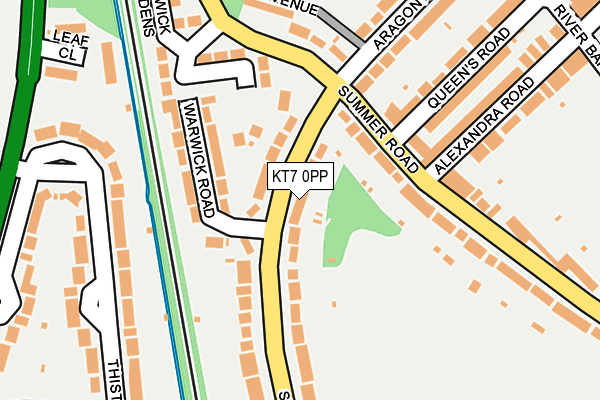 KT7 0PP map - OS OpenMap – Local (Ordnance Survey)