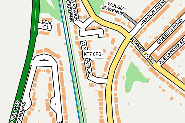 KT7 0PS map - OS OpenMap – Local (Ordnance Survey)
