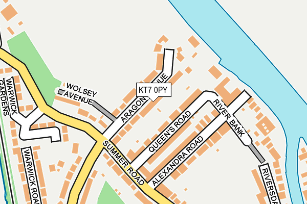KT7 0PY map - OS OpenMap – Local (Ordnance Survey)