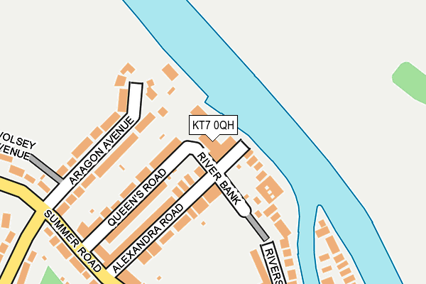 KT7 0QH map - OS OpenMap – Local (Ordnance Survey)