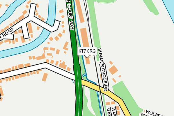 KT7 0RG map - OS OpenMap – Local (Ordnance Survey)