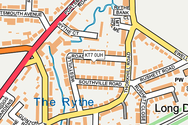 KT7 0UH map - OS OpenMap – Local (Ordnance Survey)