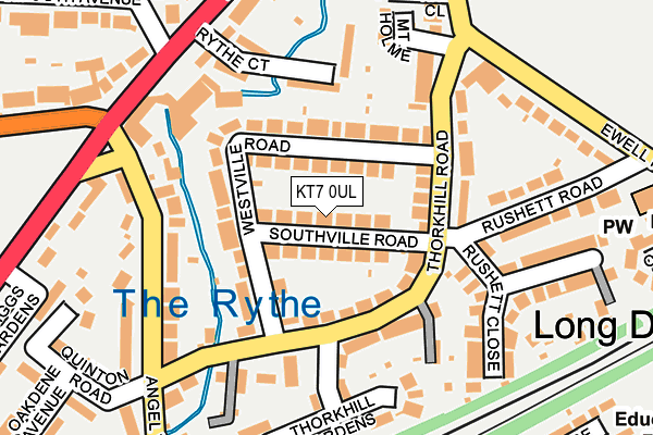 KT7 0UL map - OS OpenMap – Local (Ordnance Survey)