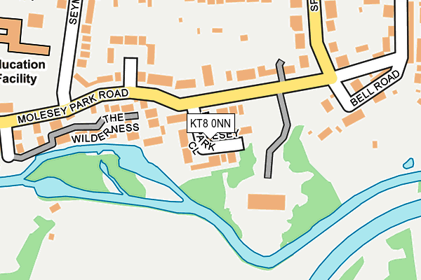 KT8 0NN map - OS OpenMap – Local (Ordnance Survey)