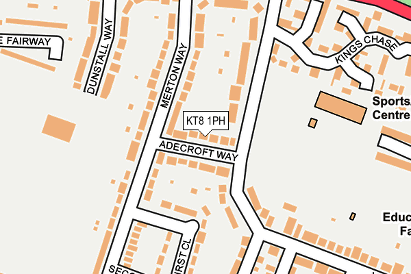 KT8 1PH map - OS OpenMap – Local (Ordnance Survey)