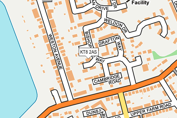 KT8 2AS map - OS OpenMap – Local (Ordnance Survey)