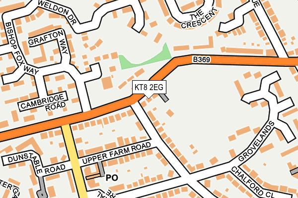 KT8 2EG map - OS OpenMap – Local (Ordnance Survey)