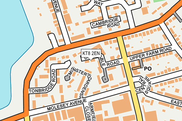 KT8 2EN map - OS OpenMap – Local (Ordnance Survey)