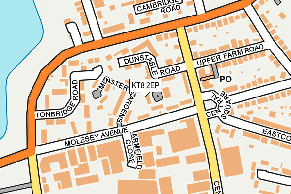 KT8 2EP map - OS OpenMap – Local (Ordnance Survey)