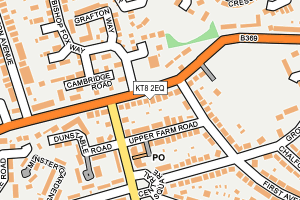 KT8 2EQ map - OS OpenMap – Local (Ordnance Survey)