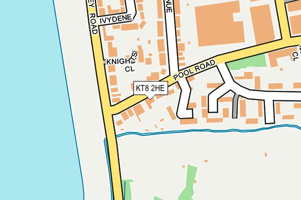 KT8 2HE map - OS OpenMap – Local (Ordnance Survey)