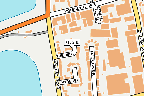 KT8 2HL map - OS OpenMap – Local (Ordnance Survey)