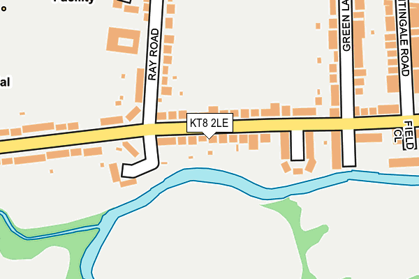 KT8 2LE map - OS OpenMap – Local (Ordnance Survey)